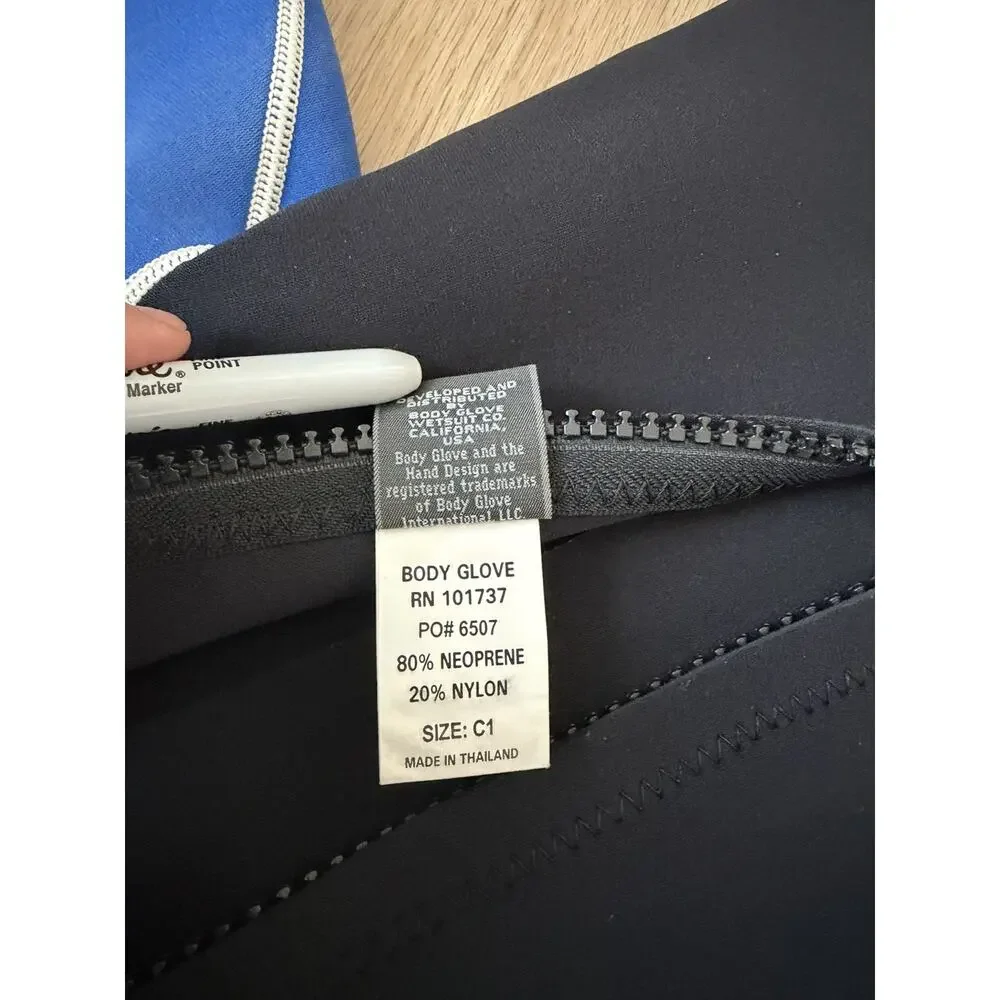 Body Glove Child C1 Wetsuit Kids Neoprene Nylon Black/Blue - Picture 3 of 7